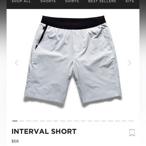 Ten Thousand Interval short.  Size Large.  7” inseam.  No liner. Light Grey.